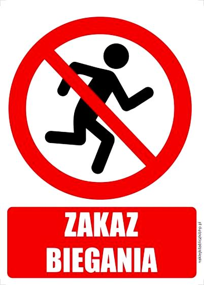 Rysowanie znaku zakazu biegania