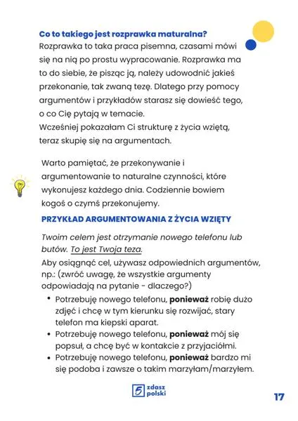 Spójna argumentacja w rozprawce