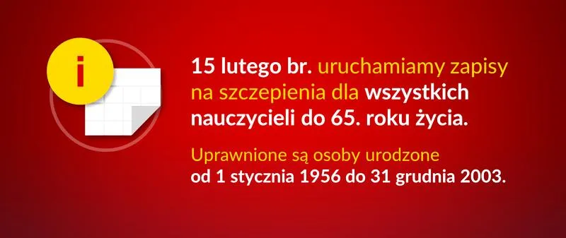 Szczepienia pracowników oświaty