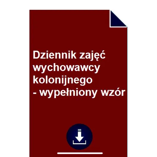 Wypełnianie dziennika kolonijnego